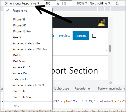 Device Dimensions