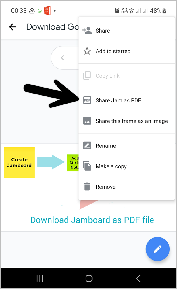 Download PDF using Jamboard App